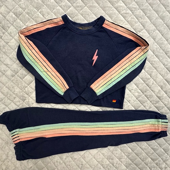 Aviator Nation Tops - Bolt Cropped Classic Set